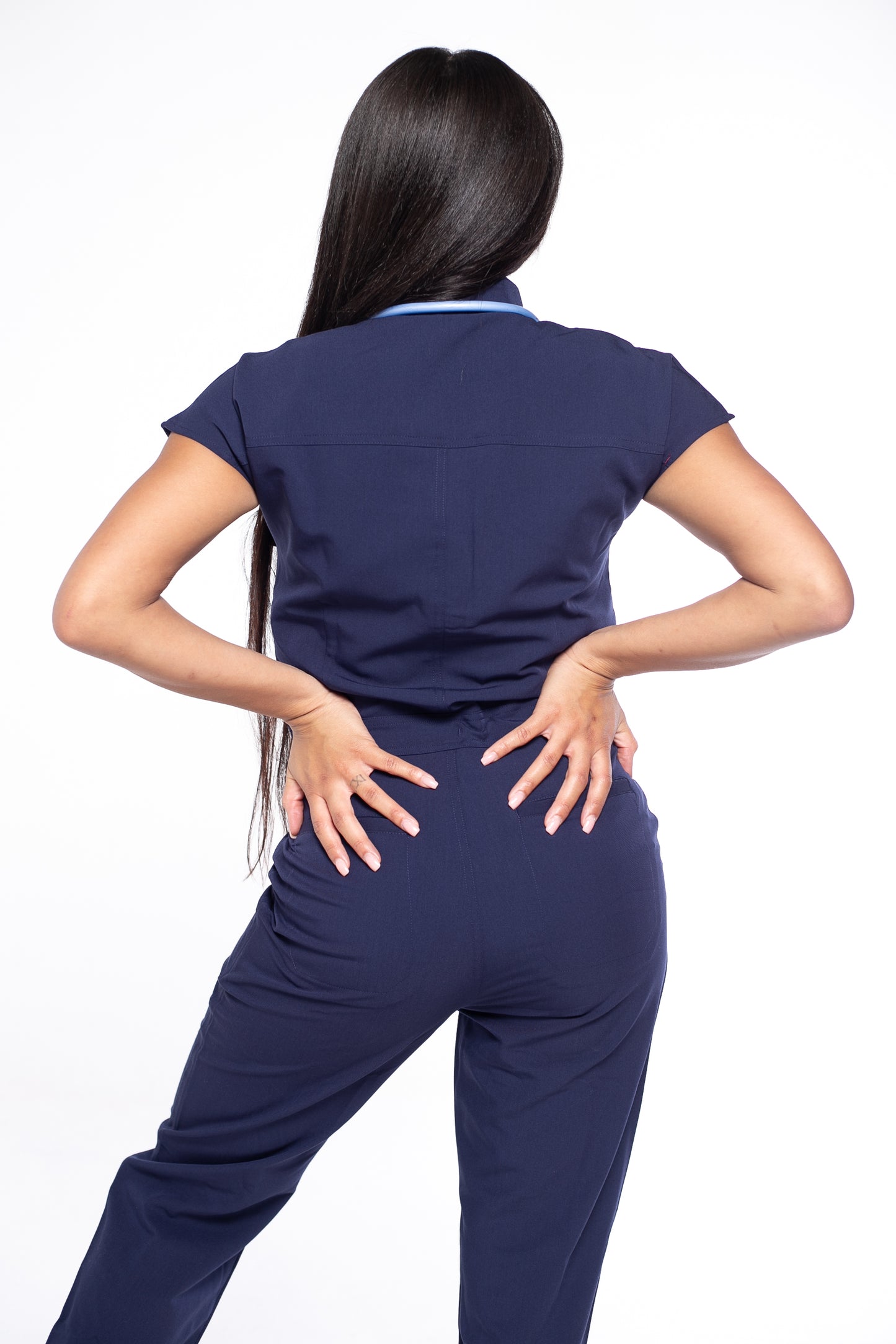 Navy Blue Scrub Jumpsuit