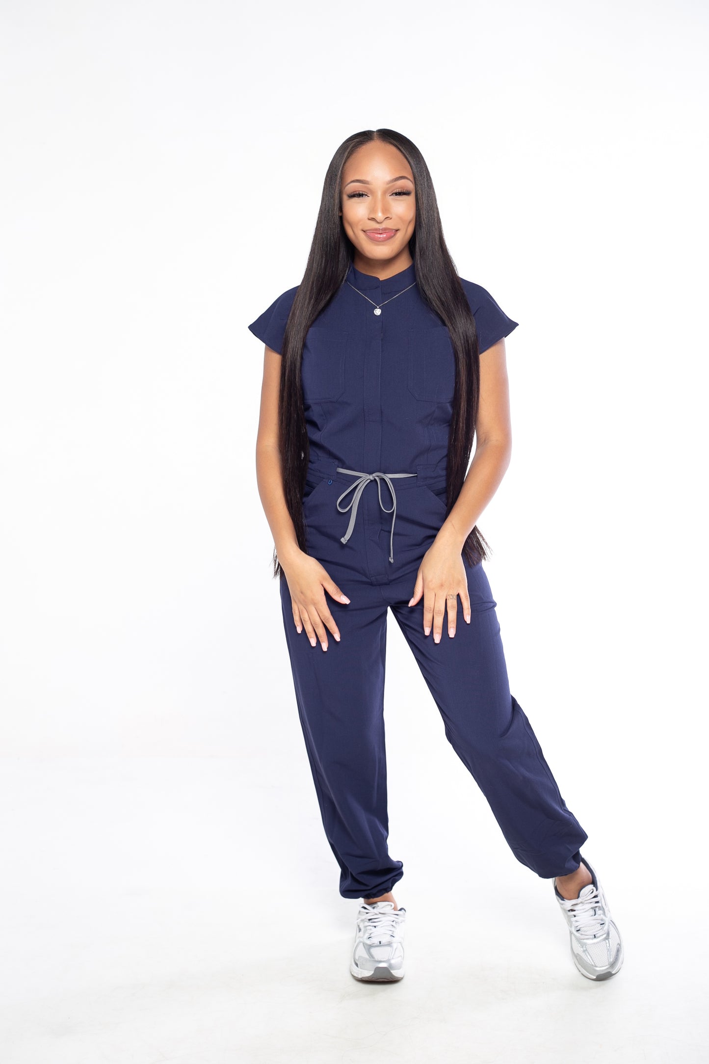 Navy Blue Scrub Jumpsuit