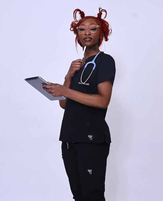 Black Scrub Top