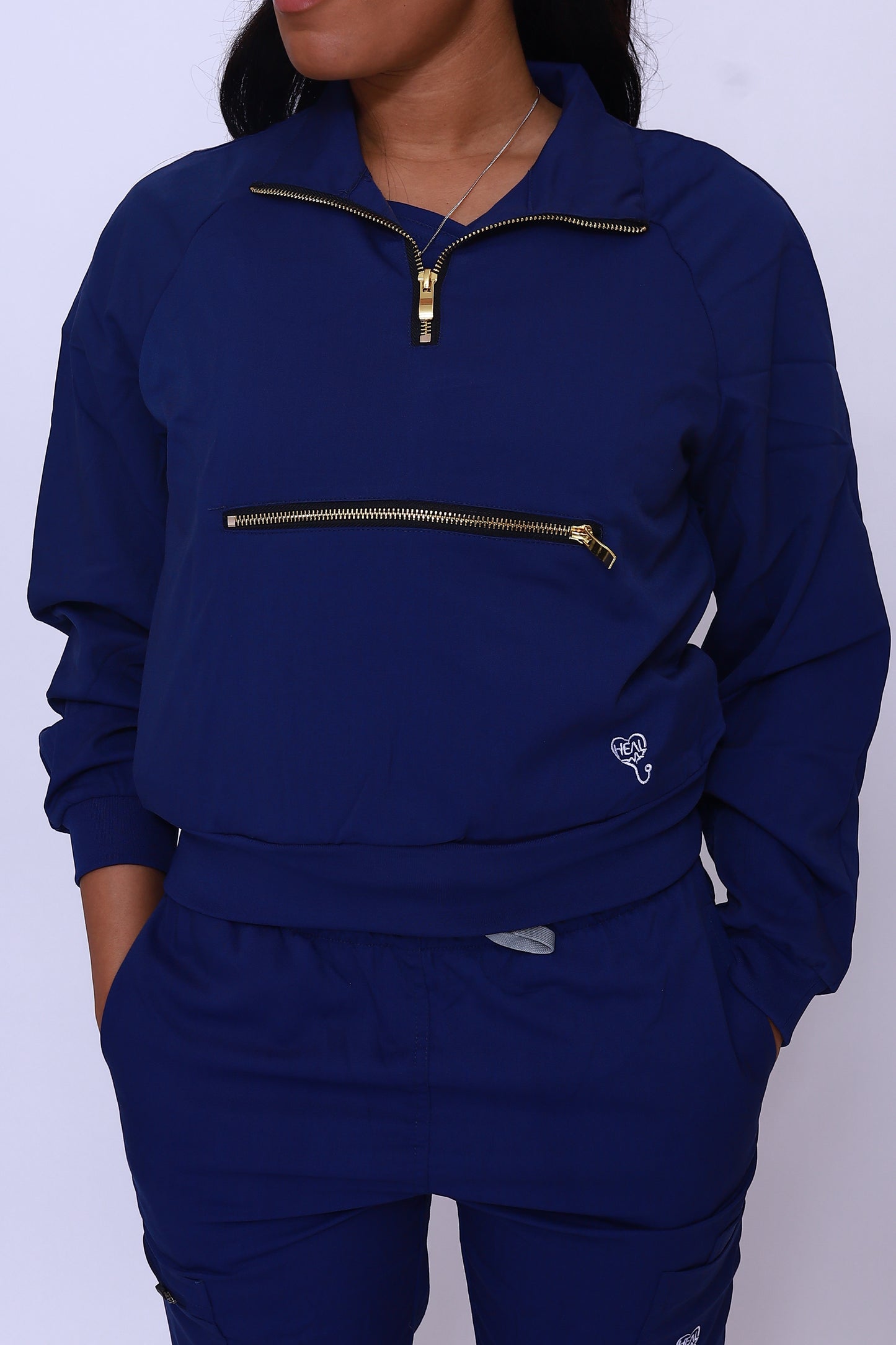 Navy Scrub Jacket