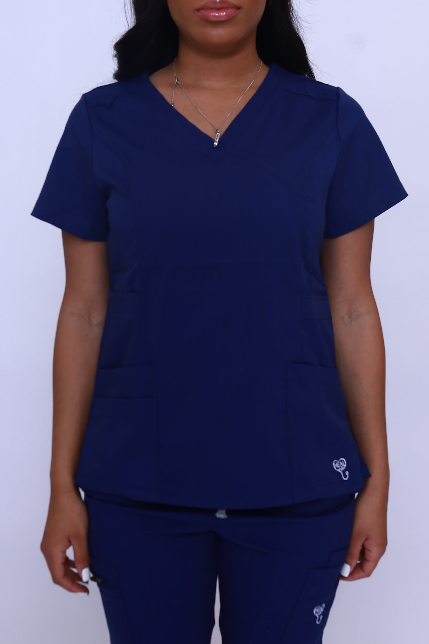 Navy Blue Scrub Top